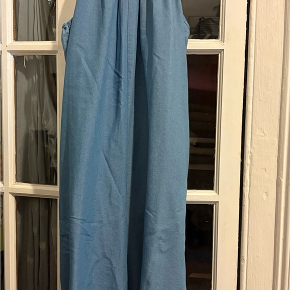 Light Weigh Denim Blue Sleeveless Jumpsuit - Picture 1 of 4